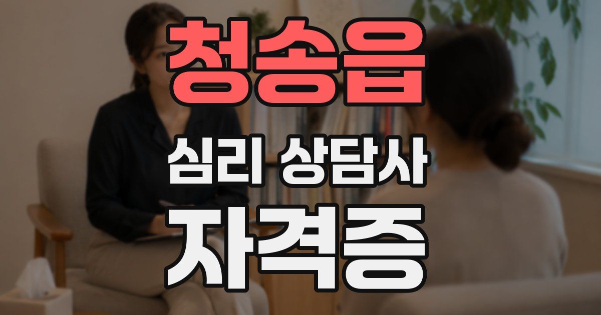 청송읍 심리 상담사 자격증