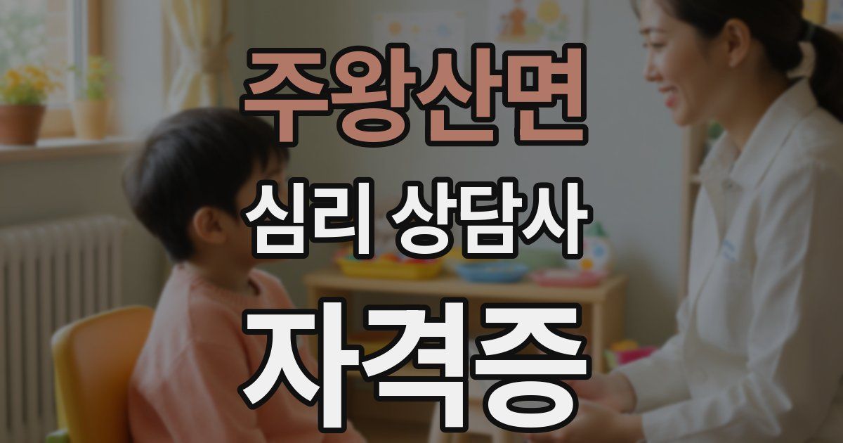 주왕산면 심리 상담사 자격증