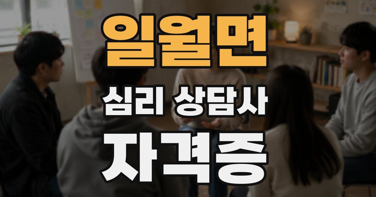 일월면 심리 상담사 자격증