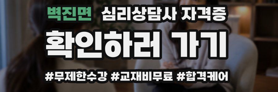 벽진면 심리 상담사 자격증