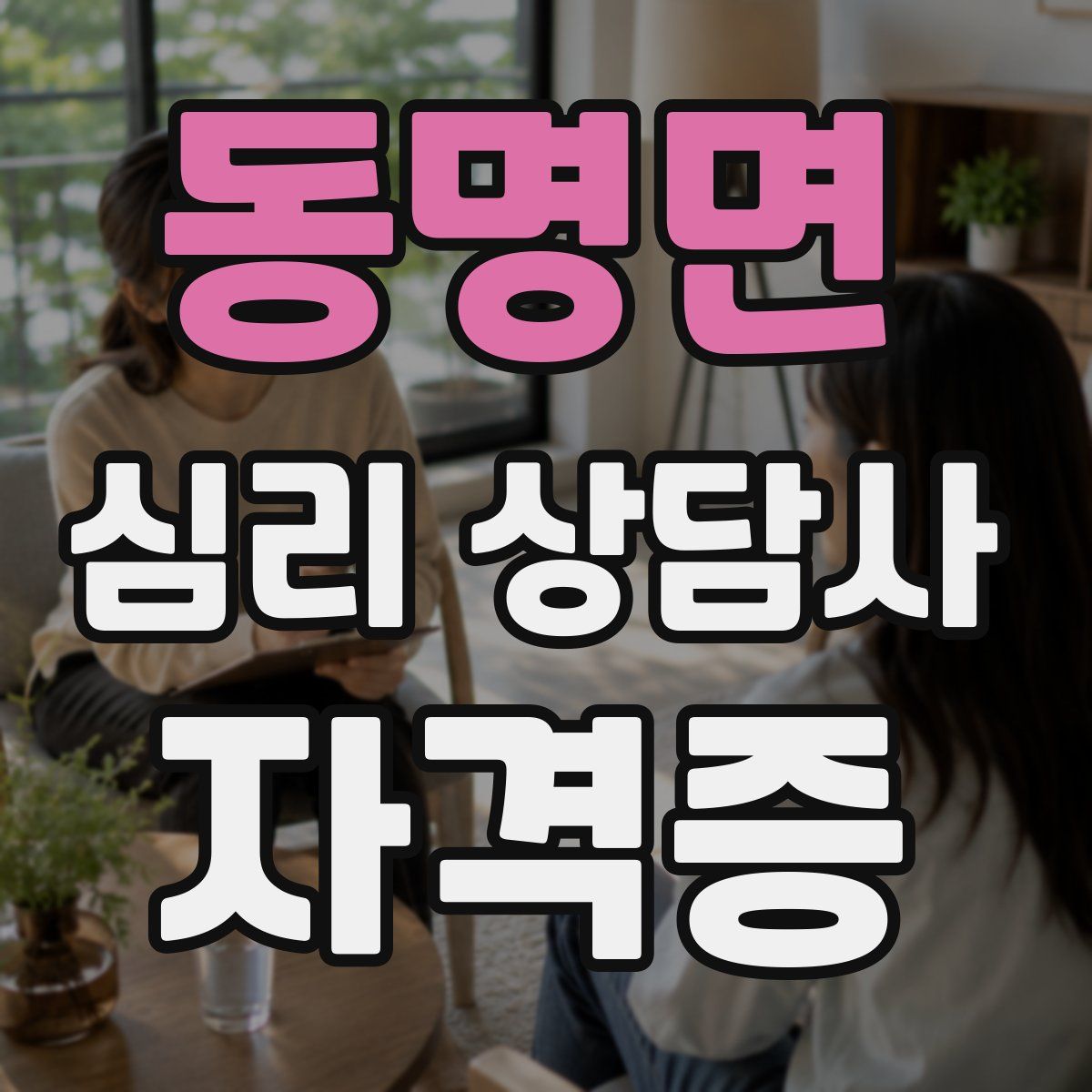 동명면 심리 상담사 자격증