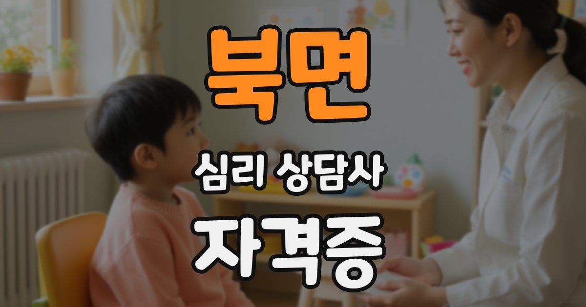 북면 심리 상담사 자격증