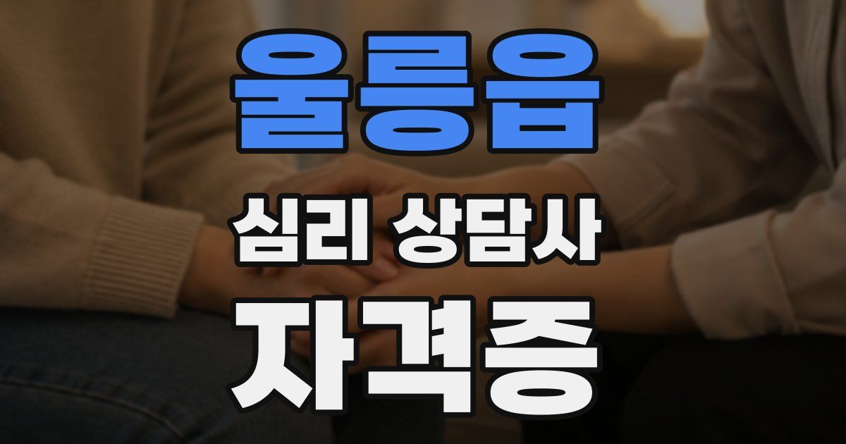 울릉읍 심리 상담사 자격증