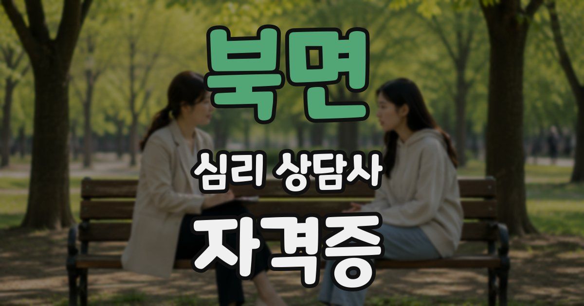 북면 심리 상담사 자격증