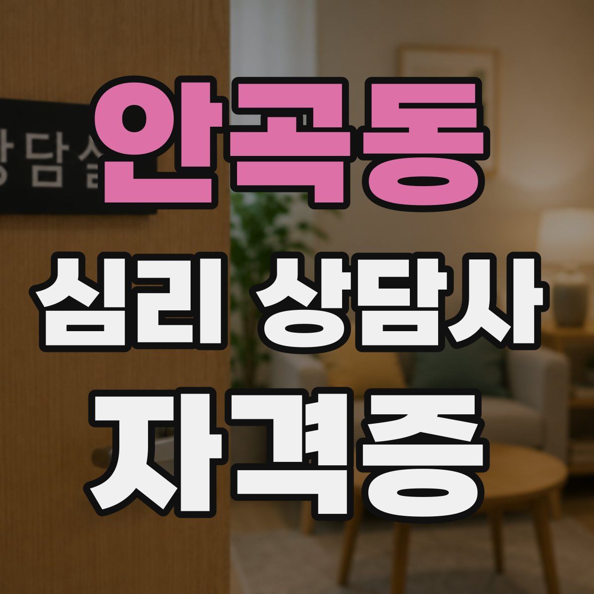 안곡동 심리 상담사 자격증