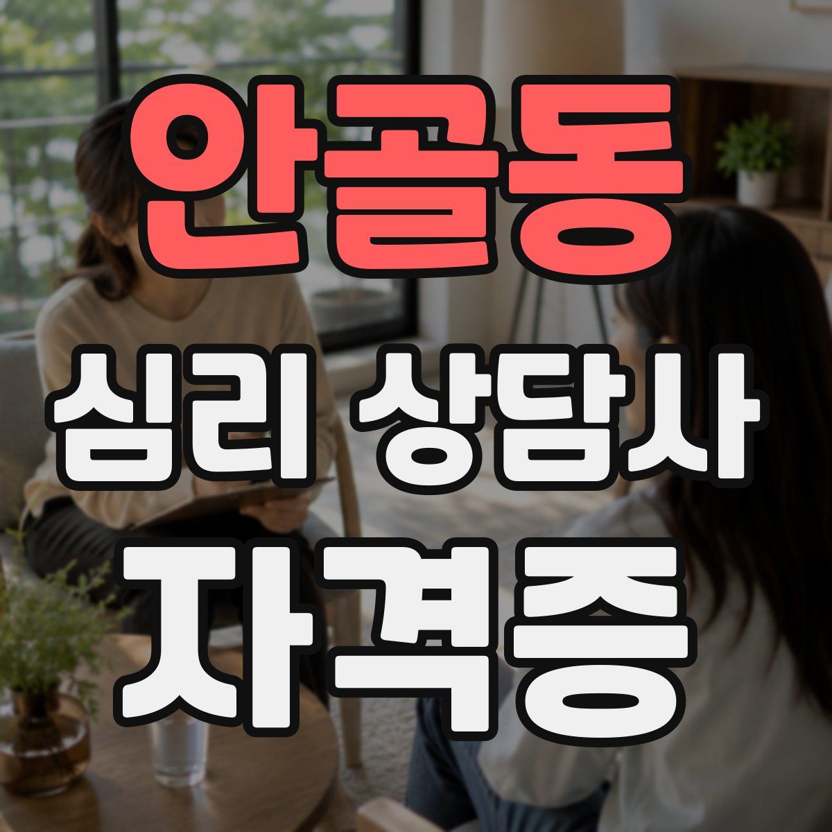 안골동 심리 상담사 자격증