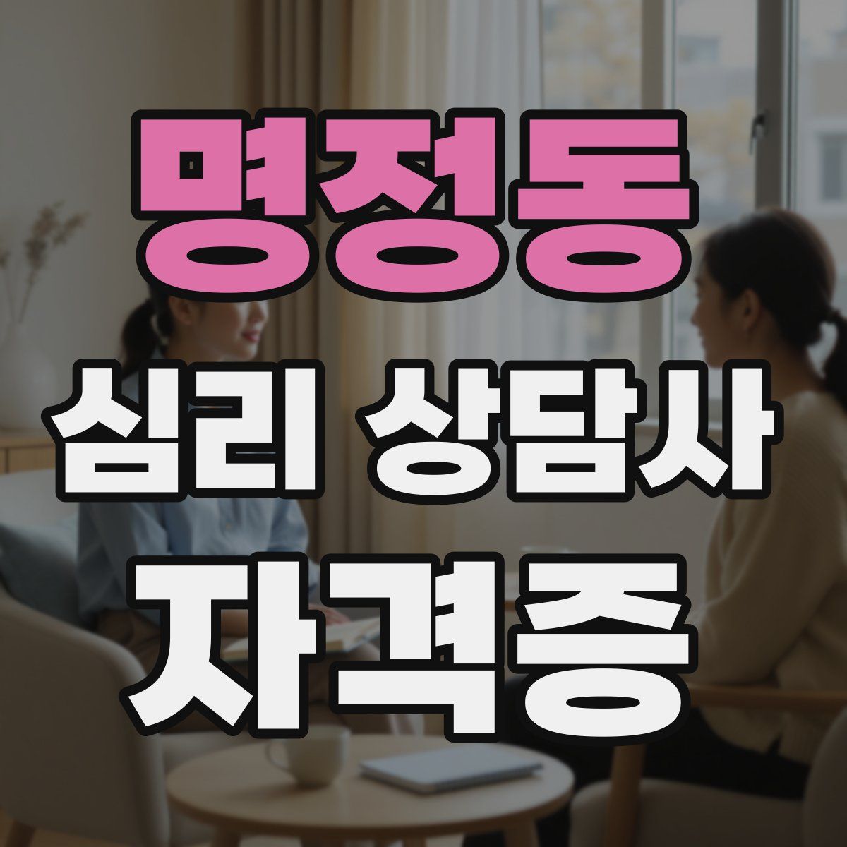 명정동 심리 상담사 자격증