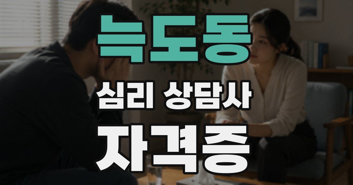 늑도동 심리 상담사 자격증