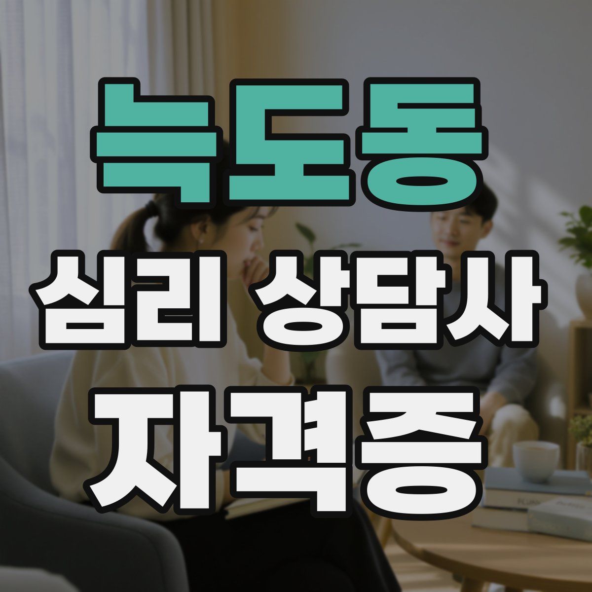 늑도동 심리 상담사 자격증