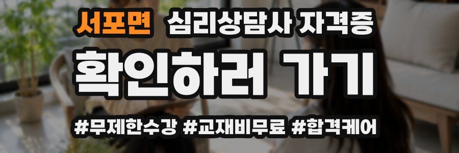 서포면 심리 상담사 자격증