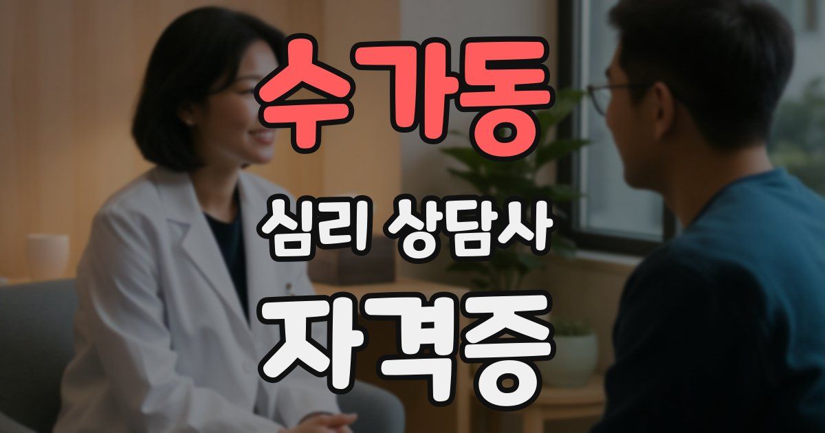 수가동 심리 상담사 자격증