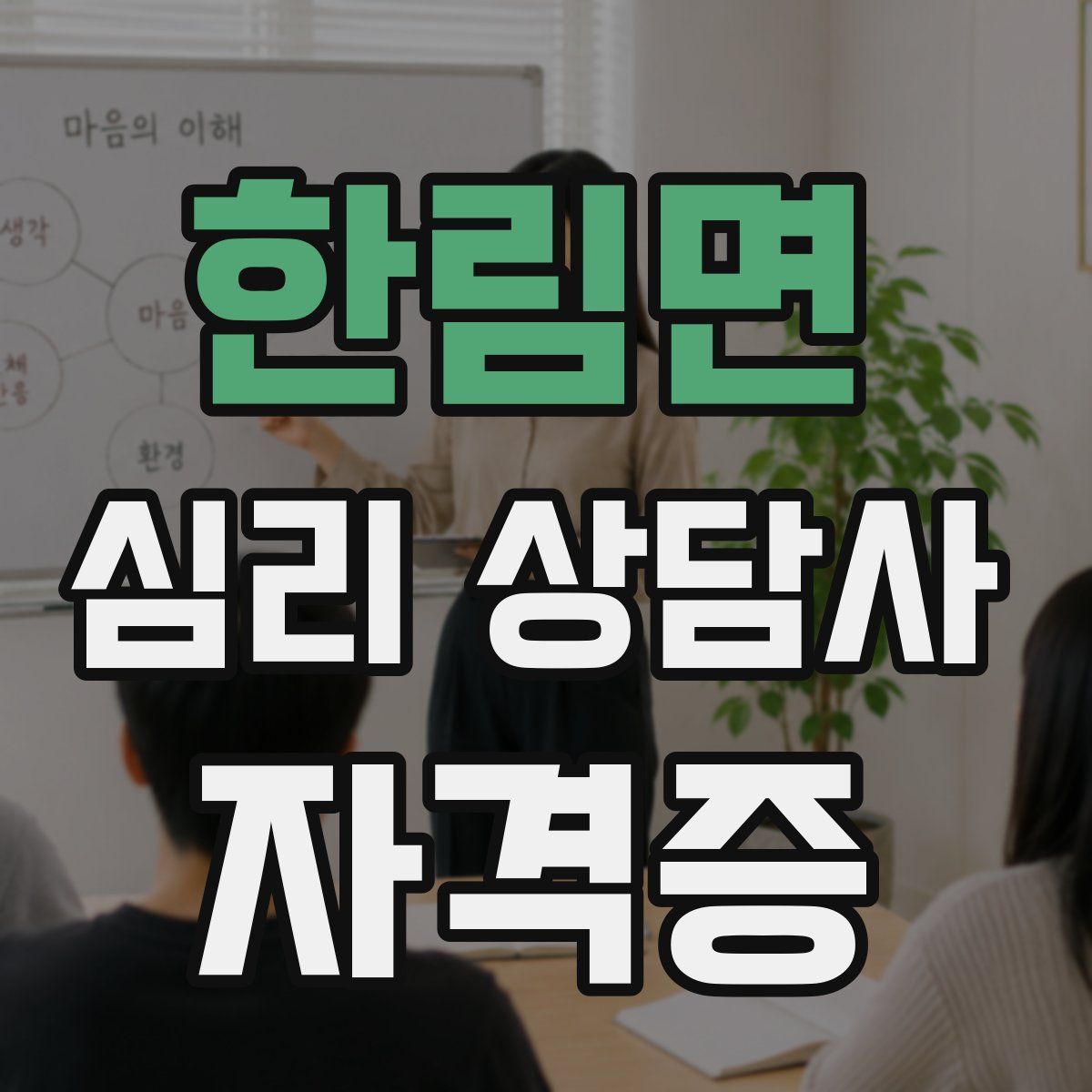 한림면 심리 상담사 자격증