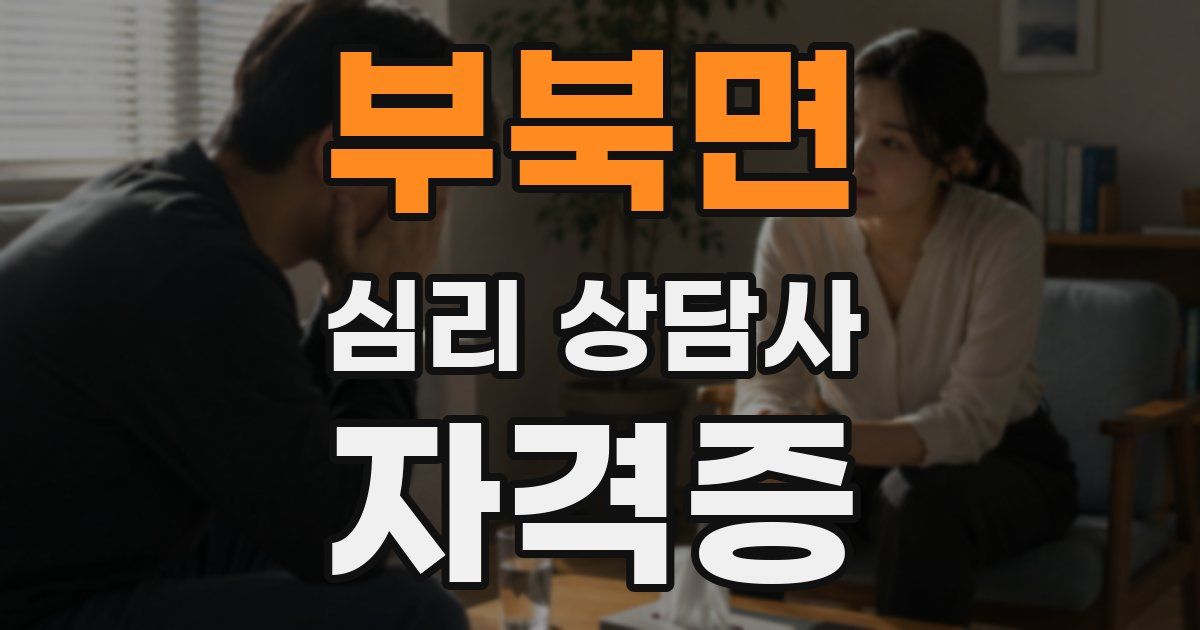부북면 심리 상담사 자격증