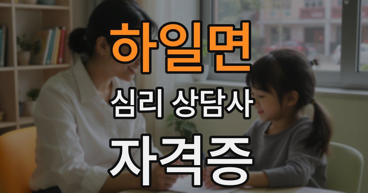 하일면 심리 상담사 자격증