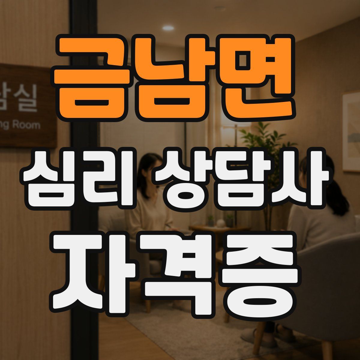 금남면 심리 상담사 자격증