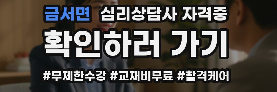 금서면 심리 상담사 자격증