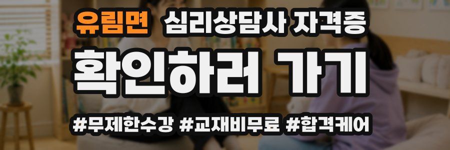 유림면 심리 상담사 자격증