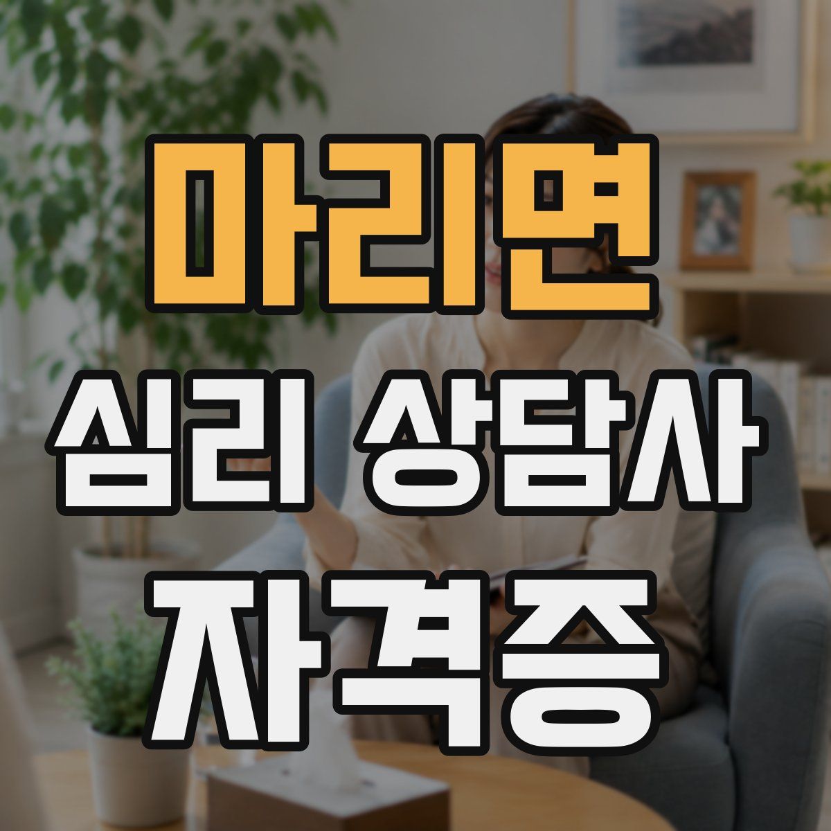 마리면 심리 상담사 자격증