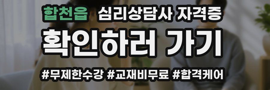 합천읍 심리 상담사 자격증