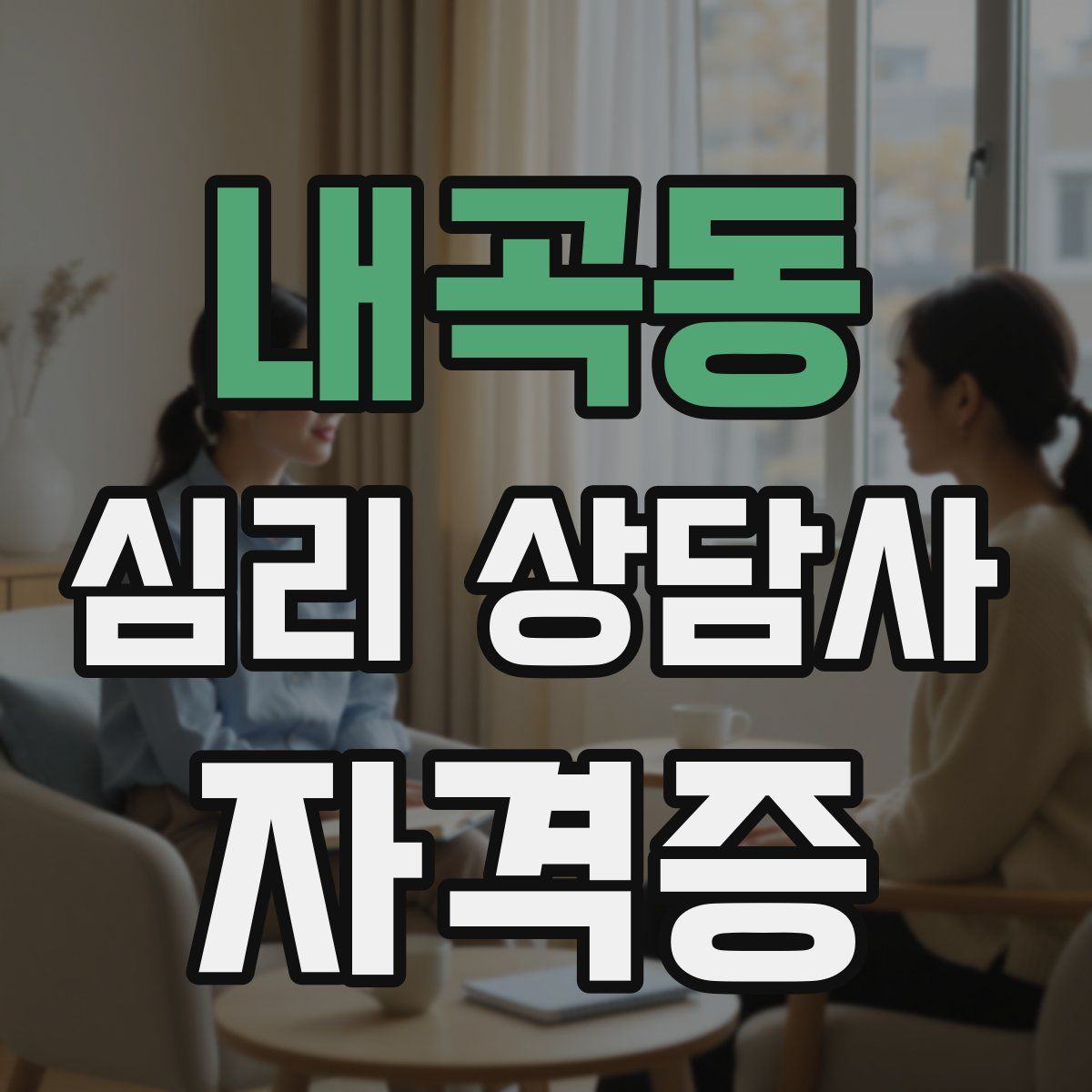 내곡동 심리 상담사 자격증