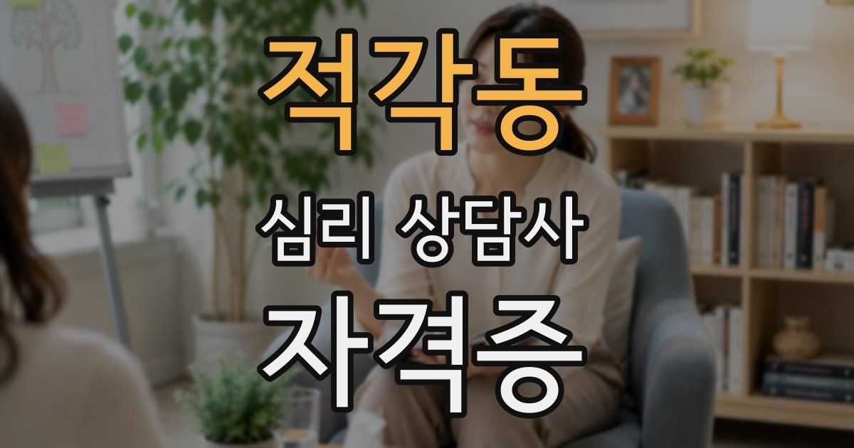 적각동 심리 상담사 자격증