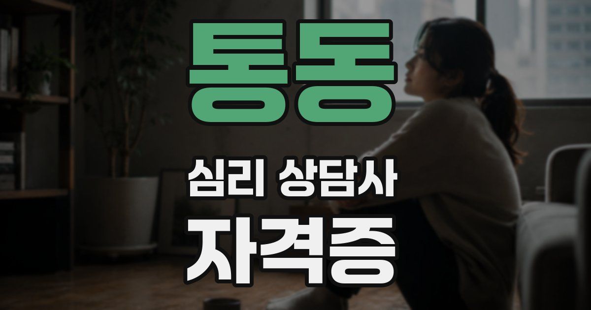통동 심리 상담사 자격증