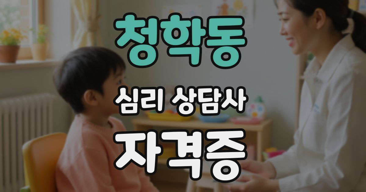청학동 심리 상담사 자격증