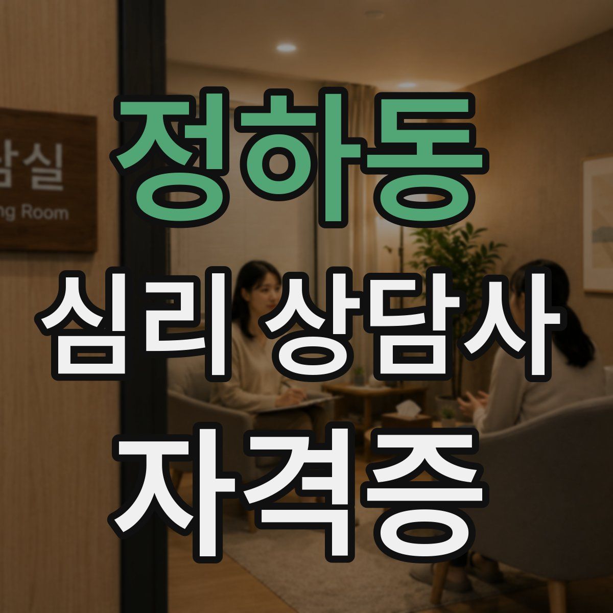 정하동 심리 상담사 자격증