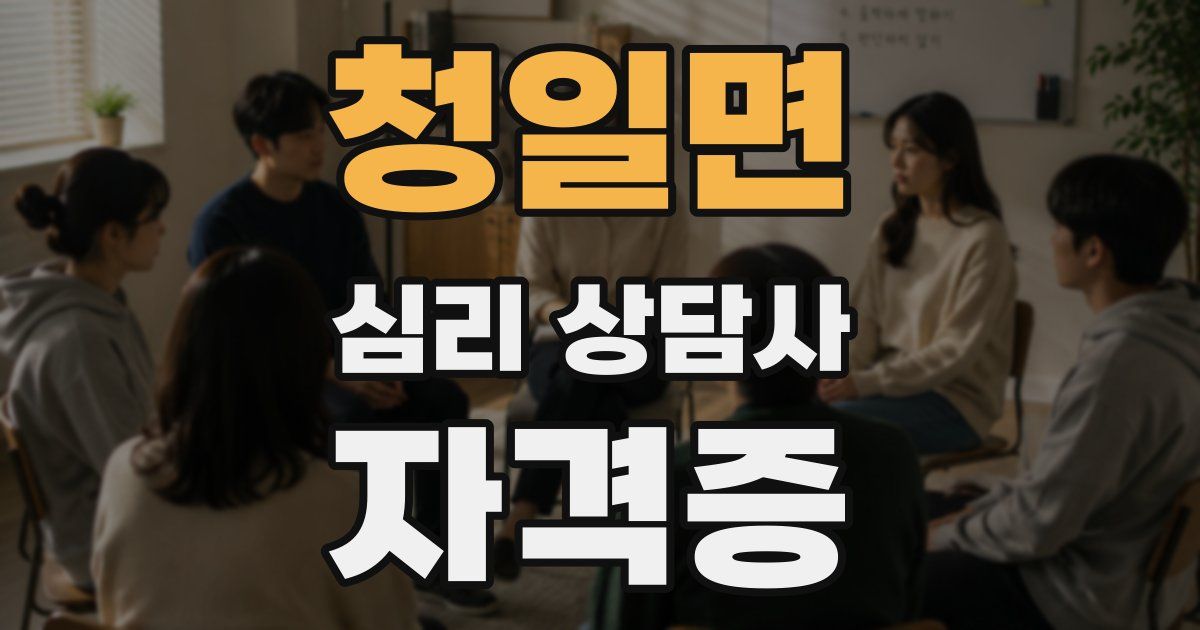 청일면 심리 상담사 자격증