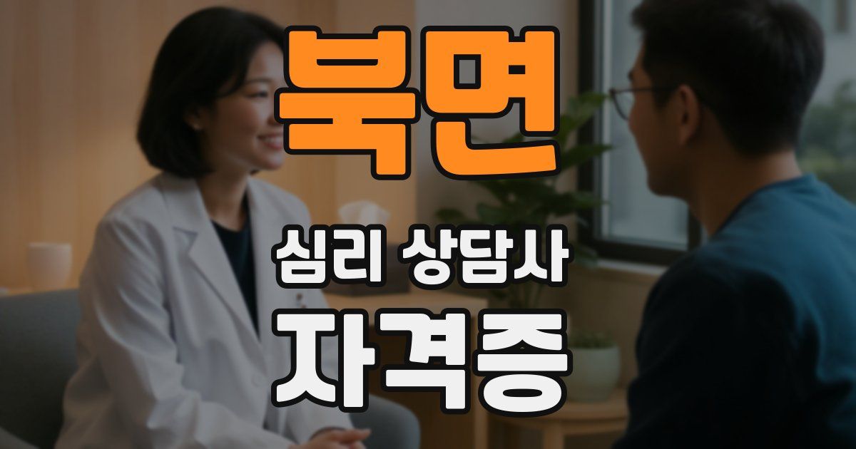 북면 심리 상담사 자격증