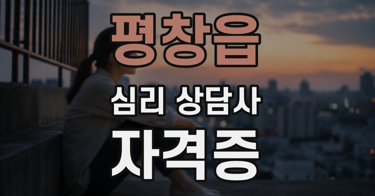 평창읍 심리 상담사 자격증