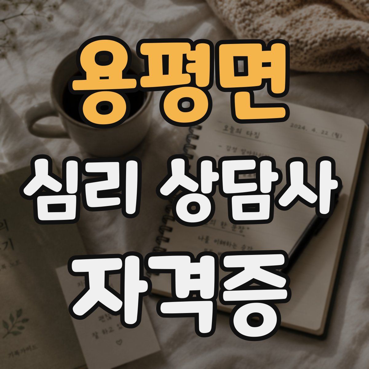 용평면 심리 상담사 자격증