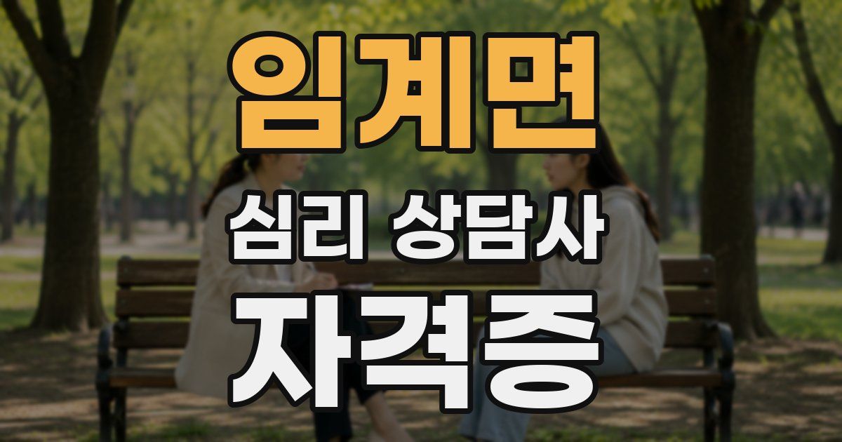 임계면 심리 상담사 자격증