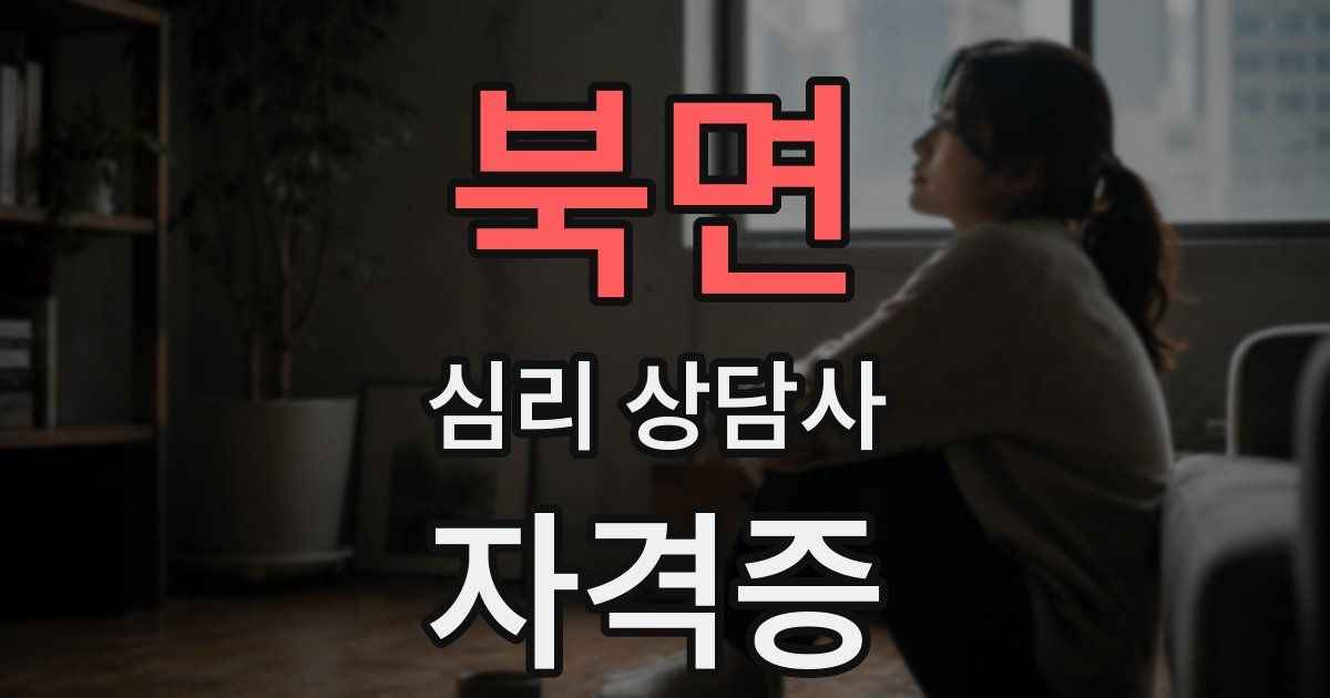 북면 심리 상담사 자격증