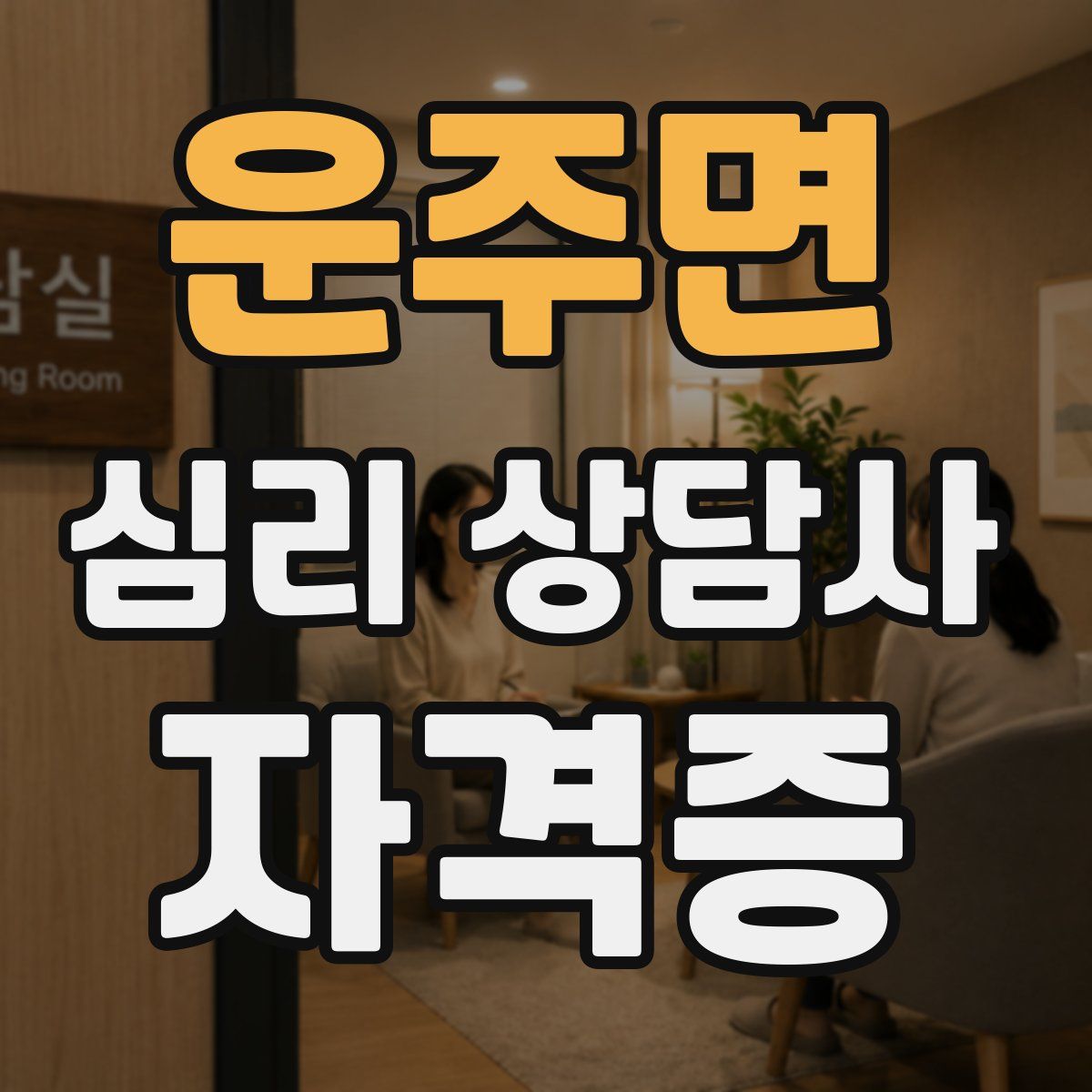 운주면 심리 상담사 자격증