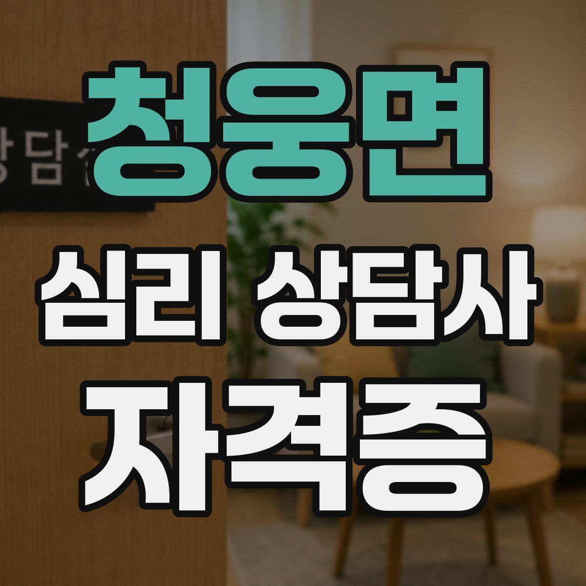 청웅면 심리 상담사 자격증