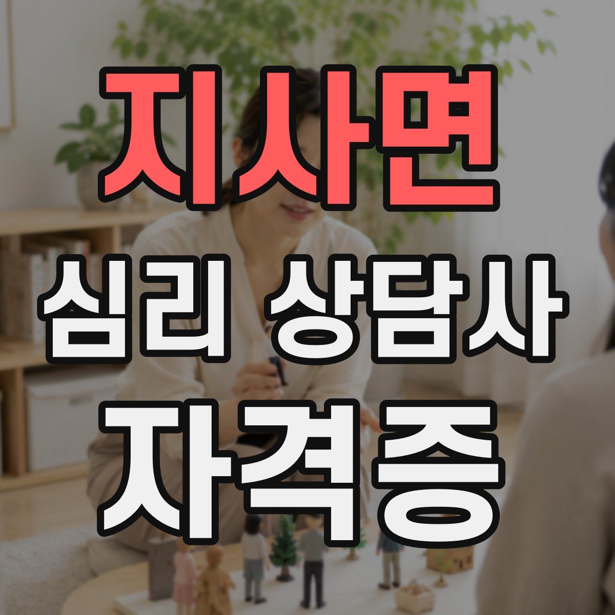 지사면 심리 상담사 자격증
