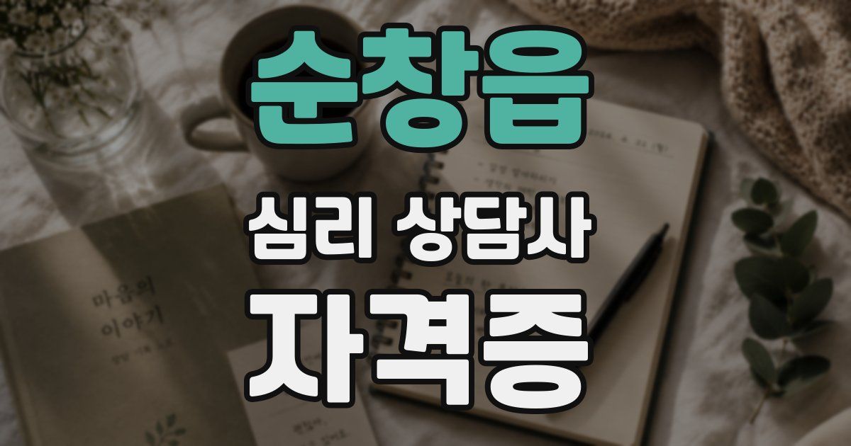 순창읍 심리 상담사 자격증