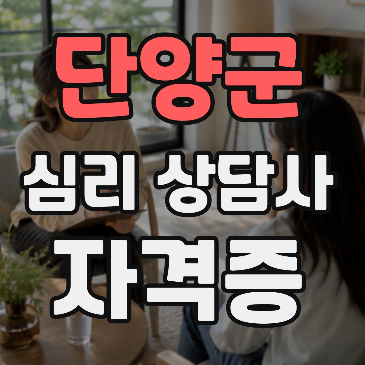 단양군 심리 상담사 자격증