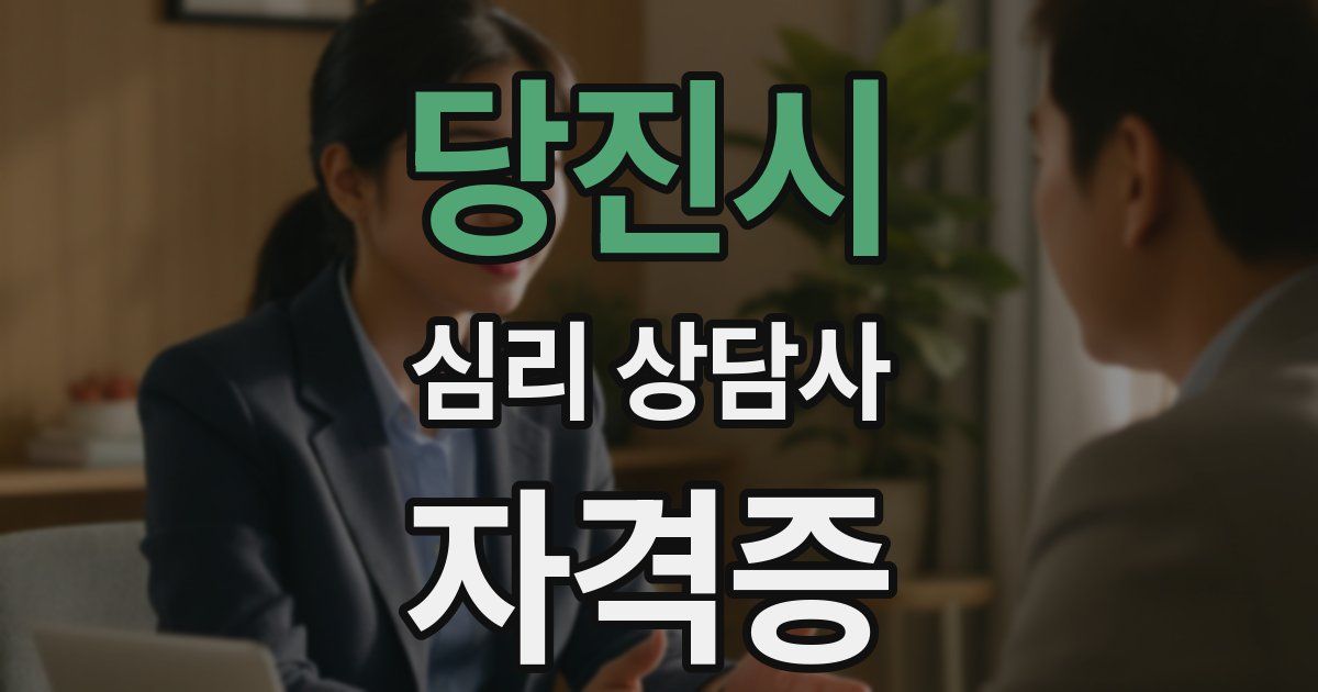 당진시 심리 상담사 자격증