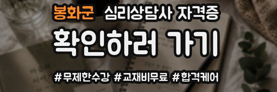 봉화군 심리 상담사 자격증