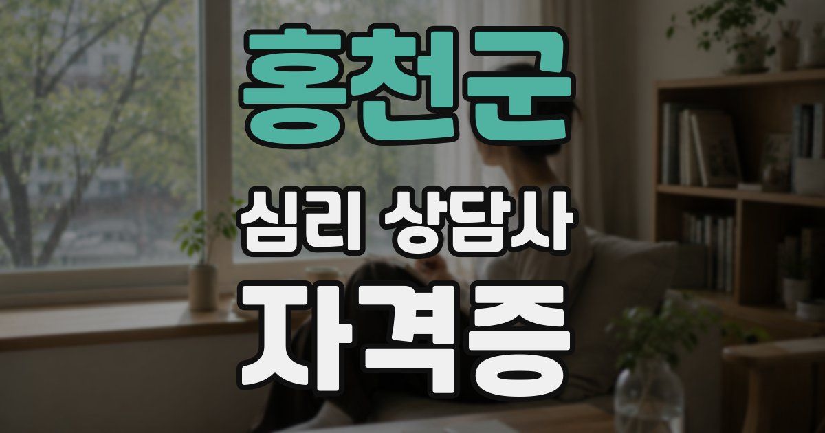 홍천군 심리 상담사 자격증