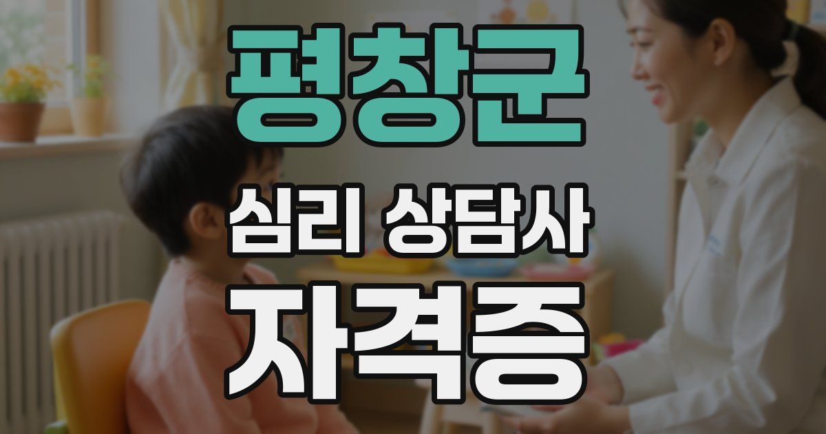 평창군 심리 상담사 자격증