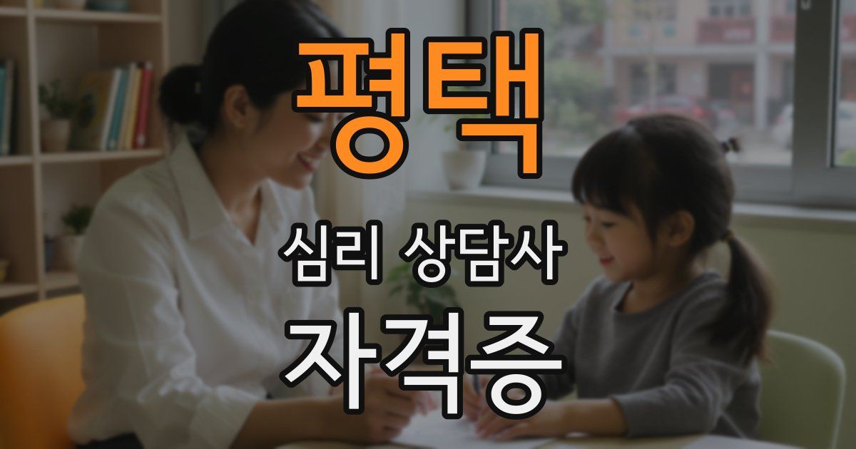 평택 심리 상담사 자격증
