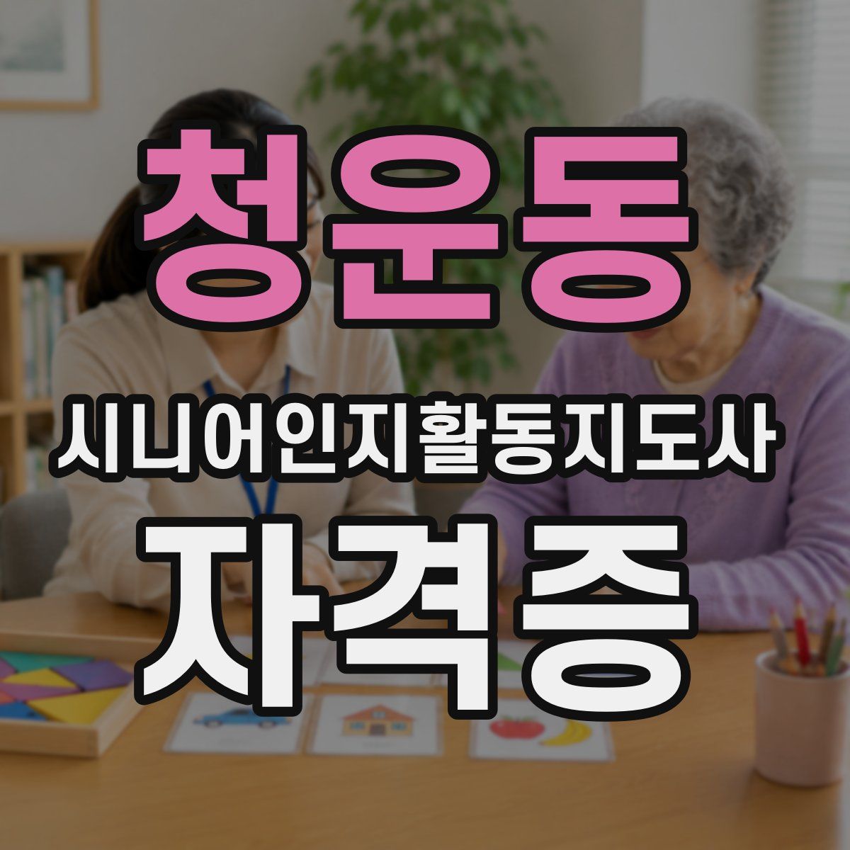 청운동 시니어인지활동지도사 자격증