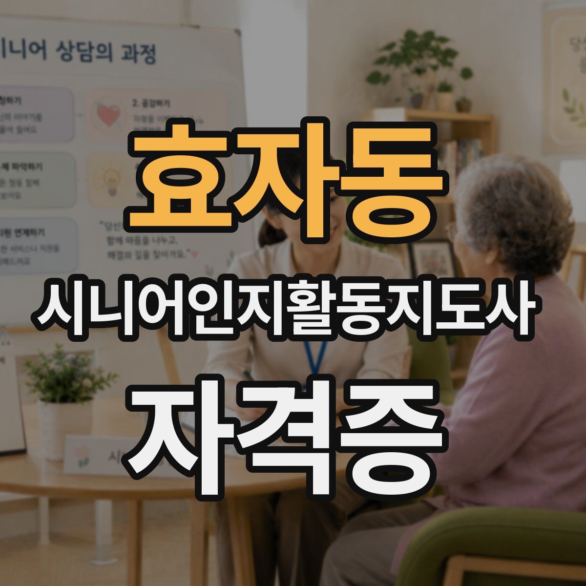 효자동 시니어인지활동지도사 자격증