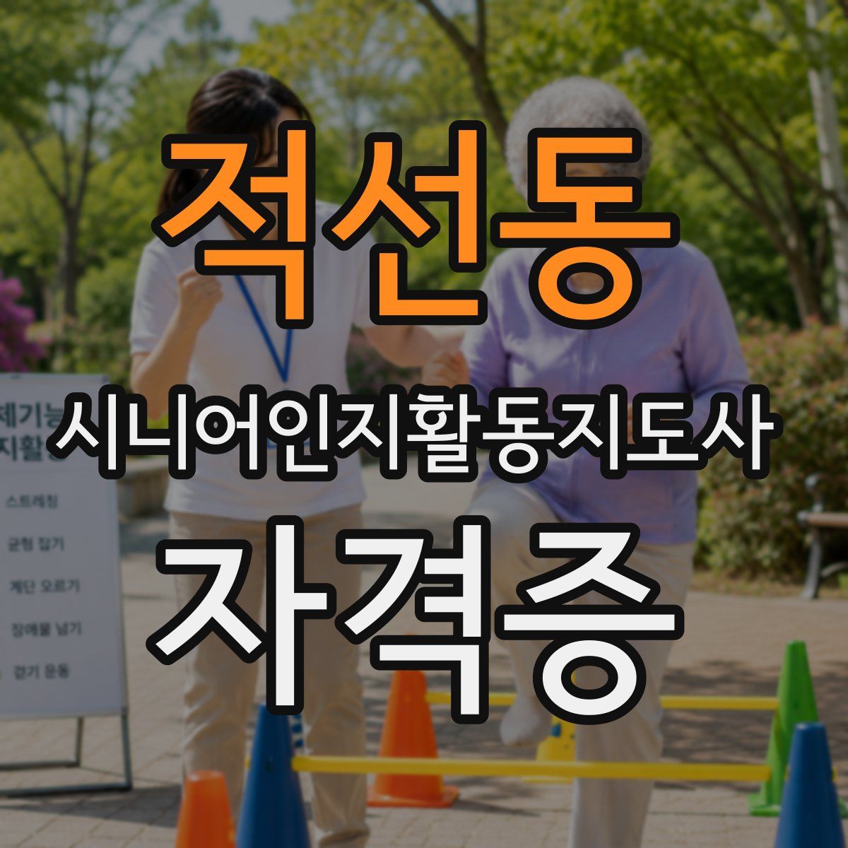 적선동 시니어인지활동지도사 자격증
