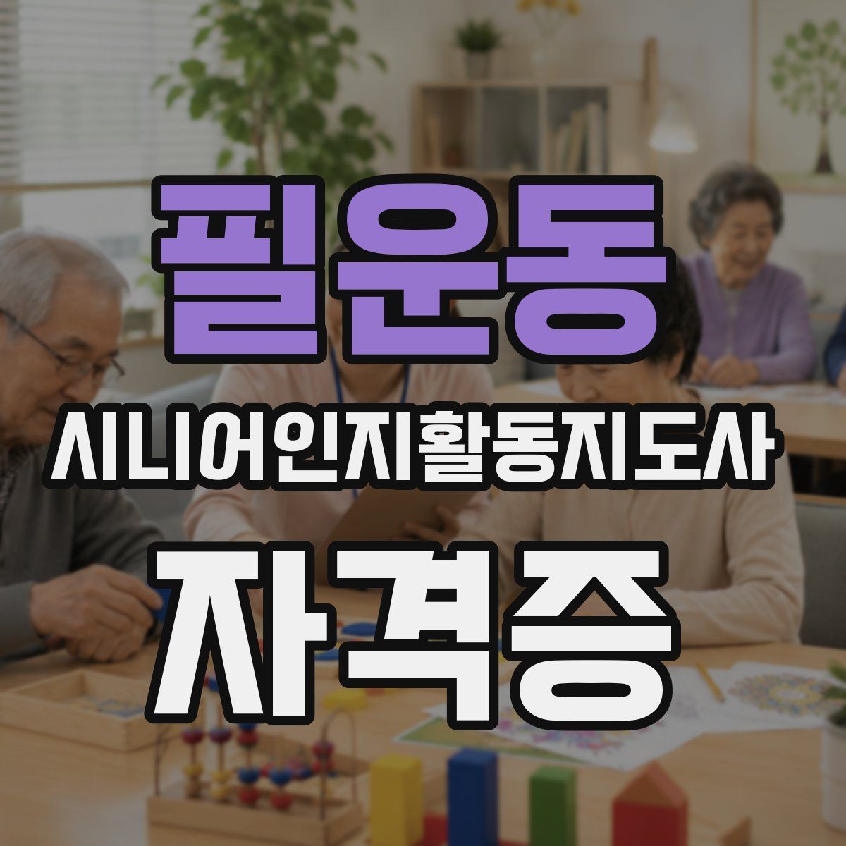 필운동 시니어인지활동지도사 자격증