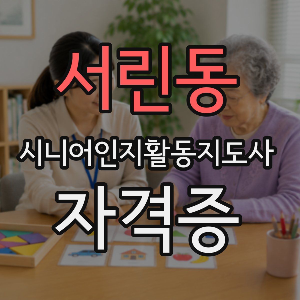 서린동 시니어인지활동지도사 자격증