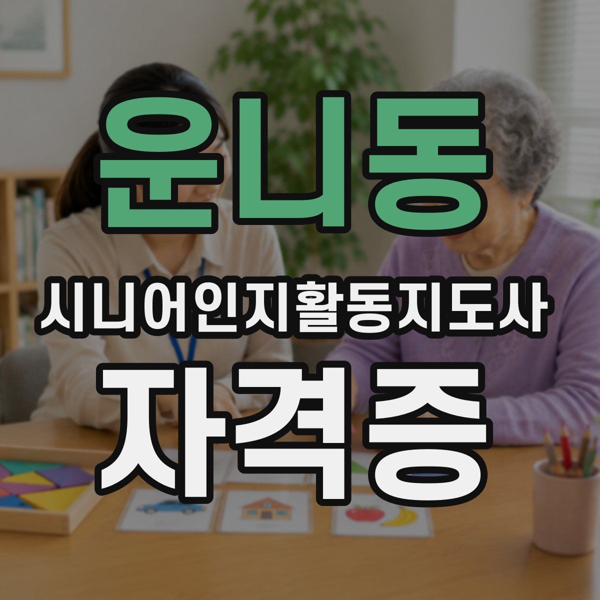 운니동 시니어인지활동지도사 자격증